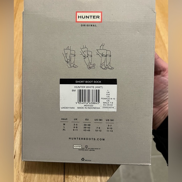 Hunter boot socks for the original short boots size large NIB - Picture 4 of 8